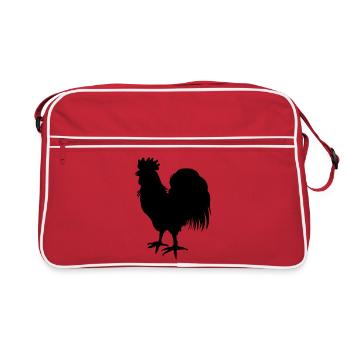 Rooster shadow image of roosters logo - Retro Bag - red/white - Front
