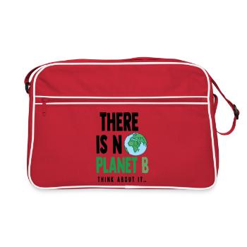 Planet B (black) - Retro Tasche - Rot/Weiß - Vorne