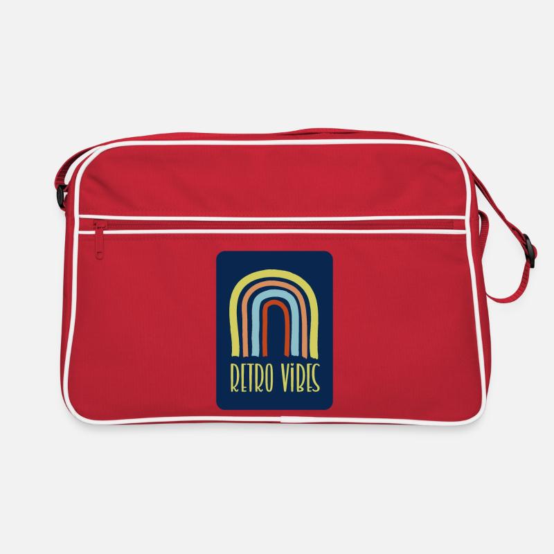Retro-Vibes - Retro Tasche - Rot/Weiß