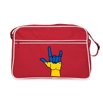 Respect for ukraine - Retro Bag - red/white - Front
