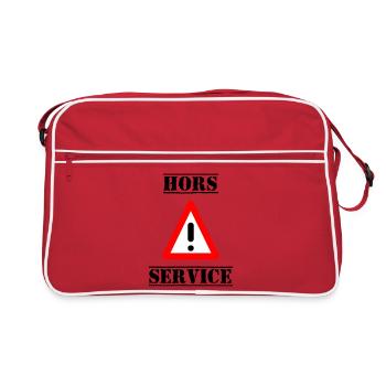 PANNEAU. DANGER. HORS SERVICE. HUMOUR. DRÔLE - Sac Retro - rouge/blanc - Devant