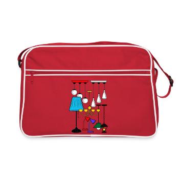 Magasin de lampes d’éclairage - Sac Retro - rouge/blanc - Devant