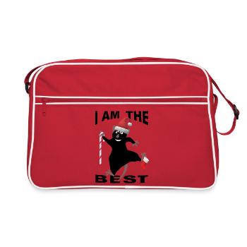 Noël Noël Saint-Nicolas couleur souris rongeur cadeaux - Sac Retro - rouge/blanc - Devant