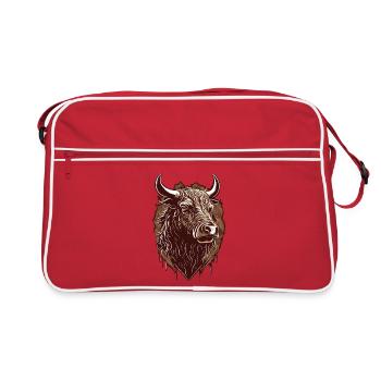 Bull's Head - Retro Bag - red/white - Front