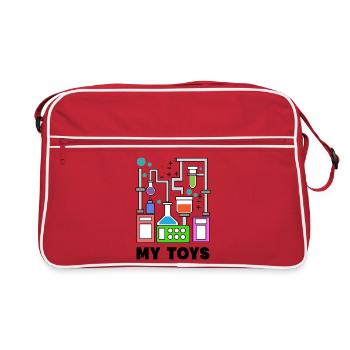Scientist Statement Job Workaholic Career - Retro Bag - red/white - Front
