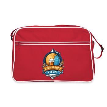 Beer Saving the Planet - Retro Bag - red/white - Front