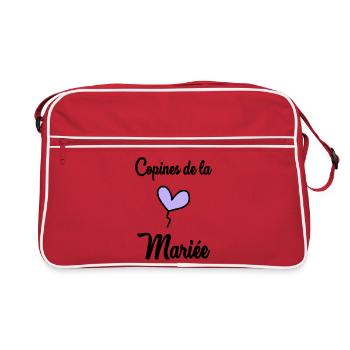 MARRIED GIRLFRIEND. BRIDE-TO-BE. Bachelorette party. TEAM BRIDAL - Retro Bag - red/white - Front