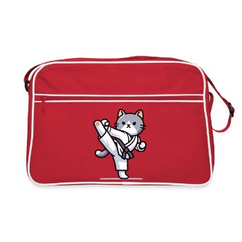 Karate Kitty: The Feline Fighter - Retro Bag - red/white - Front