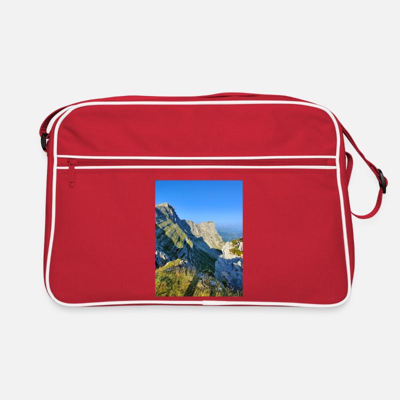 Die Klippen des Vercors - Retro Tasche - Rot/Weiß