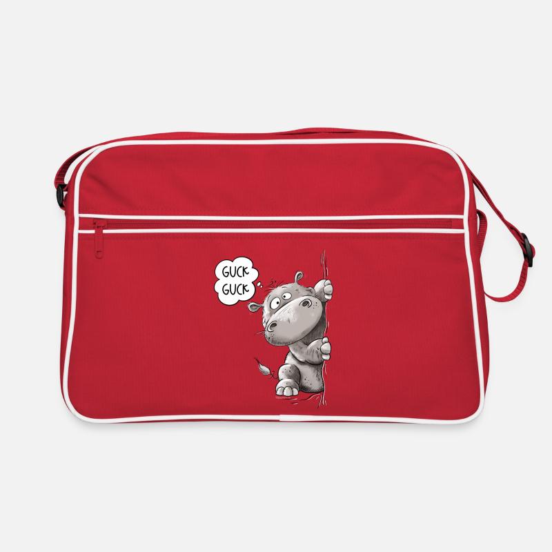 Guck Guck Nilpferd I Flusspferd I Hippotamus Retro Tasche