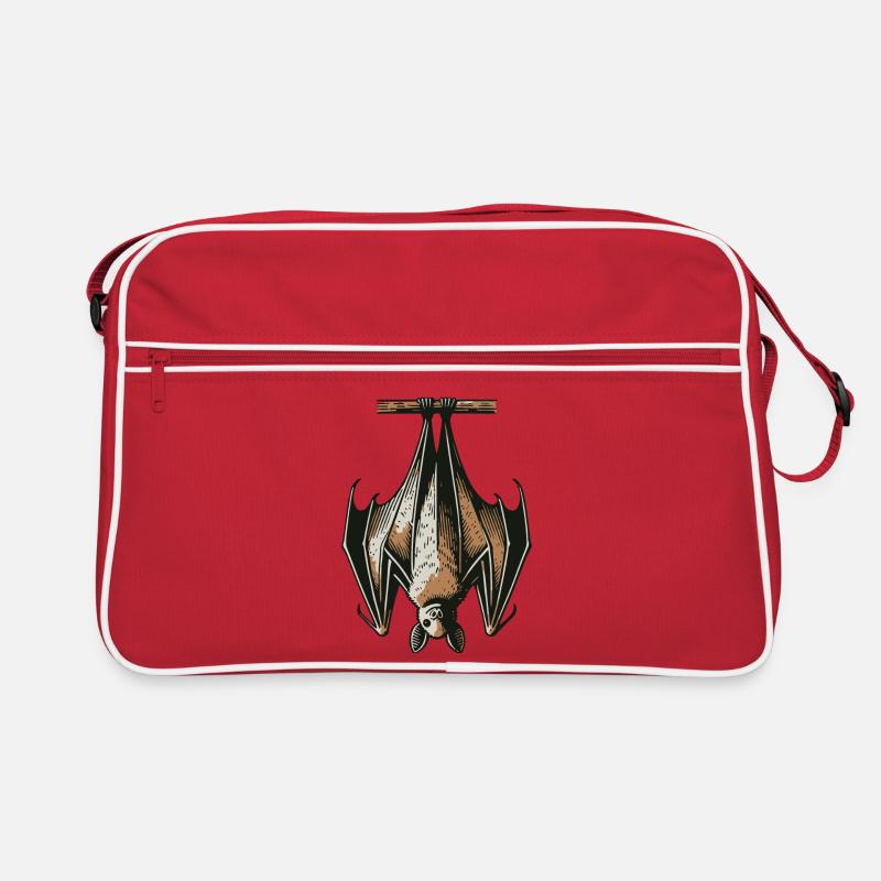 Chauve-souris - Sac Retro - rouge/blanc