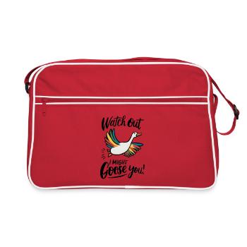 Watch Out, I Might Goose You! - Retro Bag - red/white - Front
