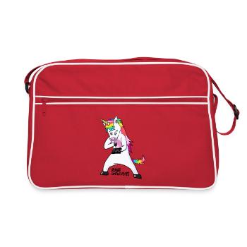 Ravew Unicorns Ligne Noir Logo 18+ - Sac Retro - rouge/blanc - Devant