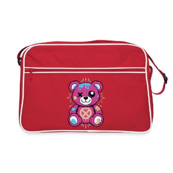 Mignon Rebel Teddy - Design streetwear coloré - Sac Retro - rouge/blanc - Devant