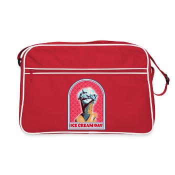 Motif de crème glacée style Pop Art - Sac Retro - rouge/blanc - Devant