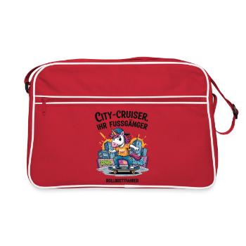 Skateur Licorne Urbain - Sac Retro - rouge/blanc - Devant