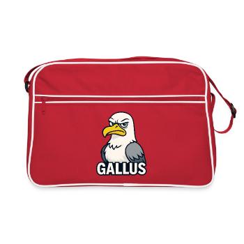Illustration de mascotte d’aigle audacieux - Sac Retro - rouge/blanc - Devant
