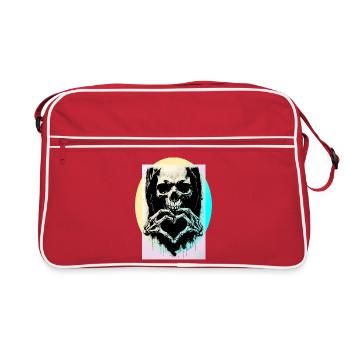 Le Cœur de la Mort ☠ - Sac Retro - rouge/blanc - Devant
