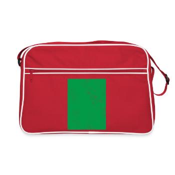 Dégradé vert à l’aspect monochromatique - Sac Retro - rouge/blanc - Devant