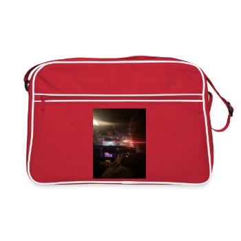 Circulation urbaine la nuit - Sac Retro - rouge/blanc - Devant