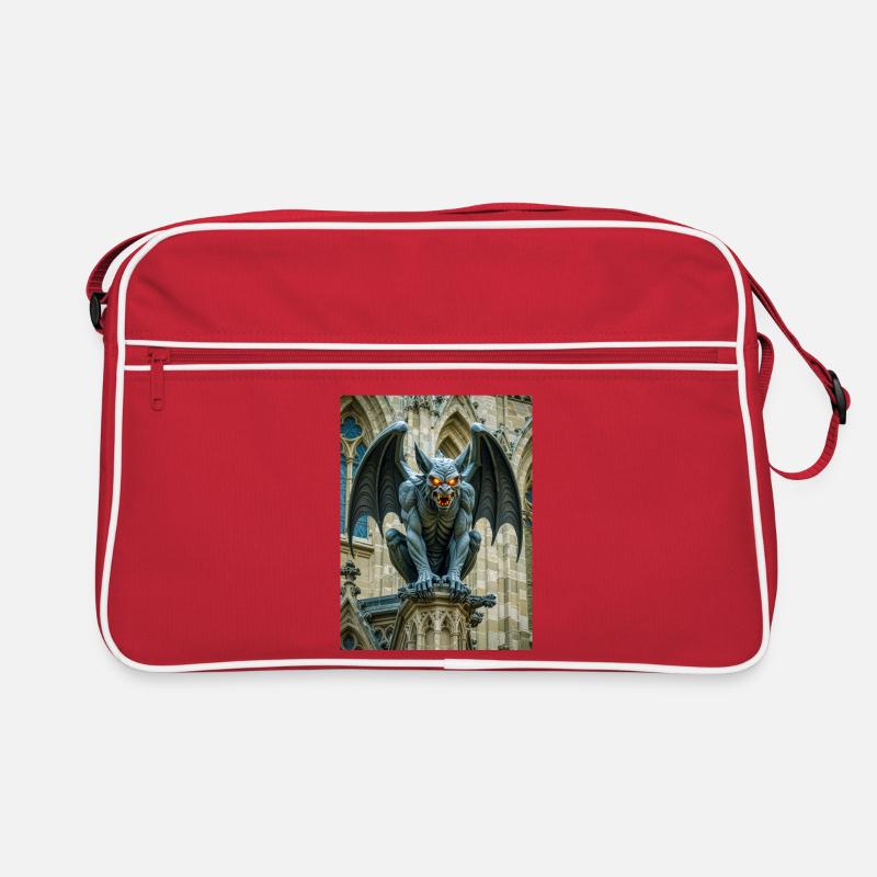 Gargouille, démon de pierre ailé gardant le gothique Sac Retro