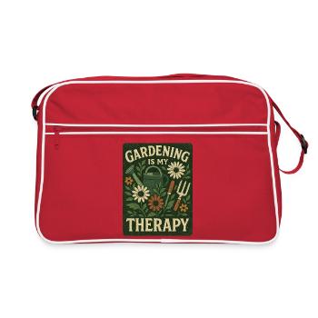 Le jardinage est ma thérapie : l’art floral - Sac Retro - rouge/blanc - Devant