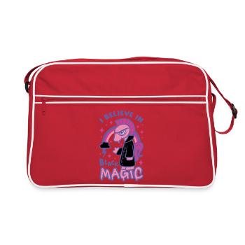 Grumpy Pink Pony Believes in Black Magic - Retro Bag - red/white - Front
