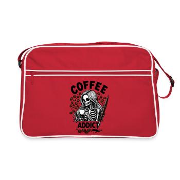 Coffee Till Death - Retro Bag - red/white - Front