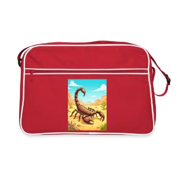 Deathstalker Scorpion – mortel dans le désert - Sac Retro - rouge/blanc - Devant