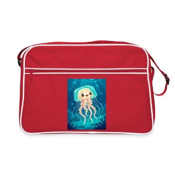 Méduse-boîte – mortelle dans la tropica australienne - Sac Retro - rouge/blanc - Devant