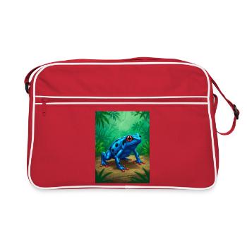Dendrobate empoisonnée – toxine mortelle dans la forêt tropicale - Sac Retro - rouge/blanc - Devant