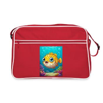 Poisson-globe – poisson venimeux dans les récifs coralliens tropicaux - Sac Retro - rouge/blanc - Devant