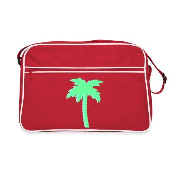 Palmier menthe au look néon - Sac Retro - rouge/blanc - Devant
