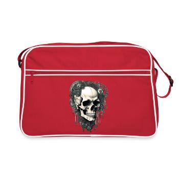 Crâne - Sac Retro - rouge/blanc - Devant
