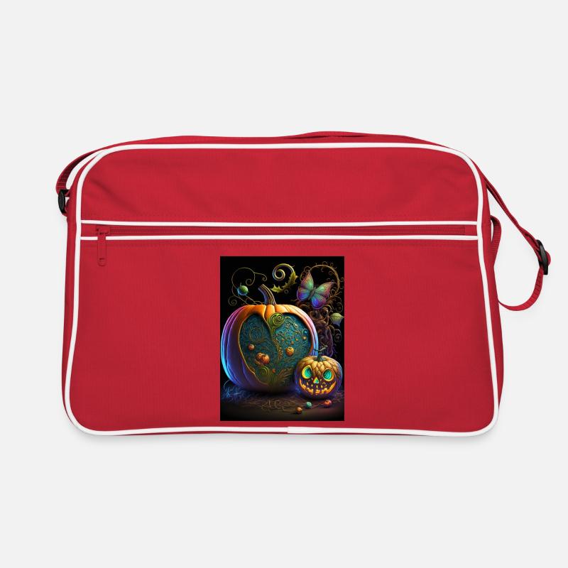 Bright Halloween pumpkins with pattern Retro Bag