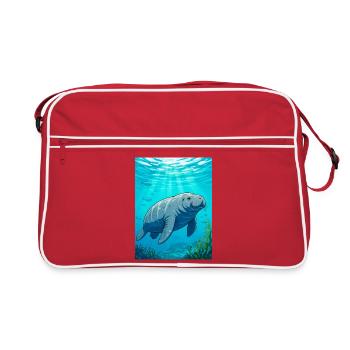 Doux géant d’eaux calmes, symbole de paix - Sac Retro - rouge/blanc - Devant