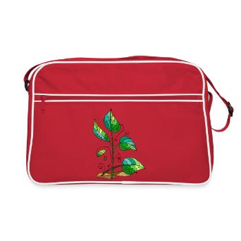 leaves - Retro Bag - red/white - Front