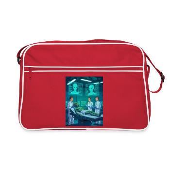 Autopsie extraterrestre – Le laboratoire secret - Sac Retro - rouge/blanc - Devant