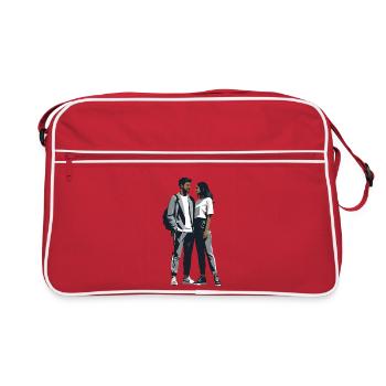 Couple d’amoureux - Logo Cool Silhouette - Sac Retro - rouge/blanc - Devant