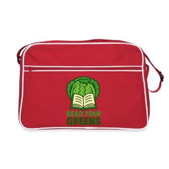 Read Your Greens - Retro Bag - red/white - Front