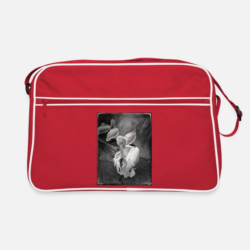 Dark Pelicans Retro Tasche