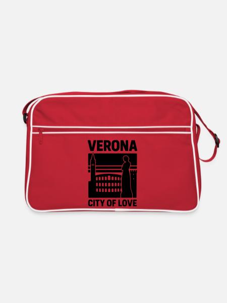 Verona - Retro Bag - red/white - Front