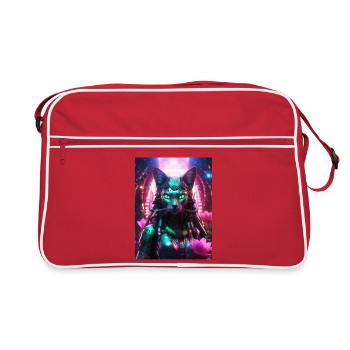 Bastet – Keeper of Peace - Retro Bag - red/white - Front