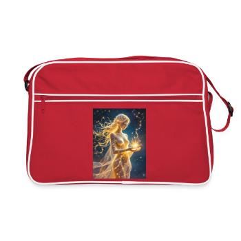 Interstellar maiden formed from starlight  - Retro Bag - red/white - Front