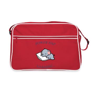 Éléphant endormi - Sac Retro - rouge/blanc - Devant
