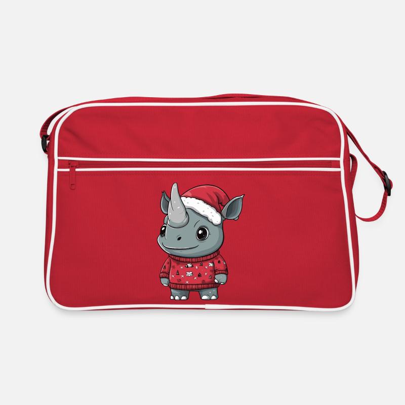 Noël rhinocéros Noël Sac Retro