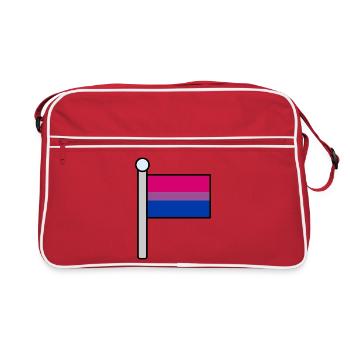 Drapeau de la fierté bisexuelle - Sac Retro - rouge/blanc - Devant