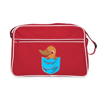 Ornithorynque Ornithorynque Ornithorynque - Sac Retro - rouge/blanc - Devant