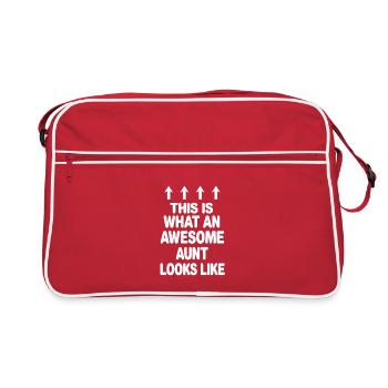 Voilà à quoi ressemble une tante géniale - Sac Retro - rouge/blanc - Devant