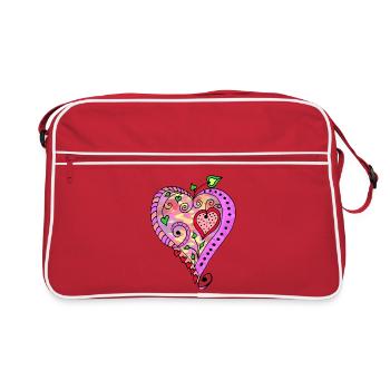 Heart - Retro Bag - red/white - Front